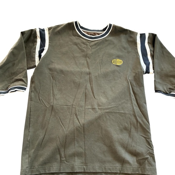adidas Other - Vintage 90s Adidas Originals Collection Globe Logo Shirt Olive Green size L